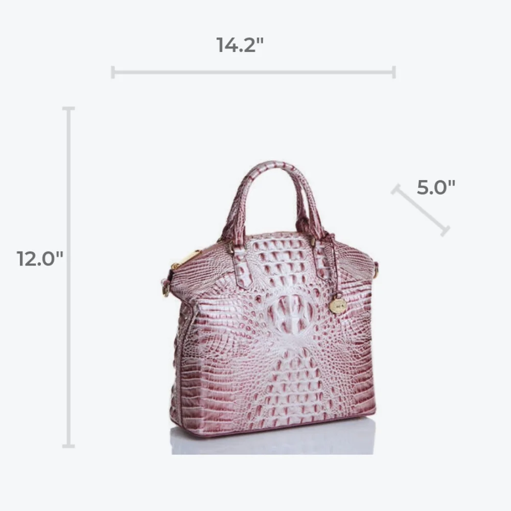 NWT BRAHMIN Melbourne Collection Large Duxbury Satchel Bag Pinkling